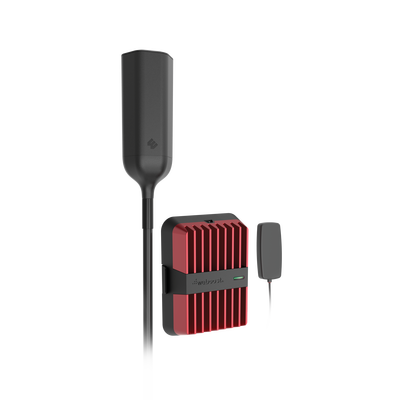 Kit amplificador de señal celular 4G LTE, 3G y Voz. Drive Reach OTR. Especial para Tractocamión y Pick up Pesados. Soporta múltiples dispositivos. Opera con los principales operadores.
