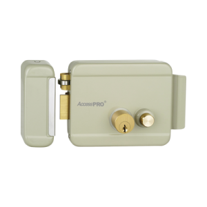 Cerradura Eléctrica con Botón de Salida / Incluye Llave / Exterior / Izquierda