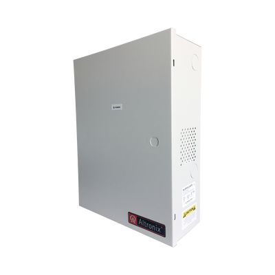 Fuente de poder ALTRONIX de 12/24 Vcd @ 6 Amper, con capacidad de batería de respaldo, requiere batería, 8 salidas, con voltaje de entrada de 115 Vca
