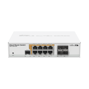 Cloud Router Switch Administrable L3, 8 puertos 10/100/1000 Mbps c/PoE Pasivo 贸 802.3af/at, 4 Puertos SFP