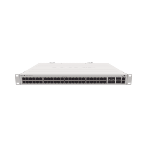 (CRS354-48G-4S+2Q+RM) Cloud Router Switch 48 puertos Gigabit Ethernet, 4 puertos SFP+ 10G, 2 puertos QSFP+ 40G, Montaje en Rack