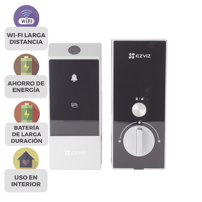 Cerradura Inteligente / Wi-Fi / Bluetooth / Códigos Temporales Para Visitantes / Lectura de Huella / Lectura de Tag / Contraseña / Botón para Timbrar / Apertura remota / Alarma Anti-intrusión / No Requiere HUB