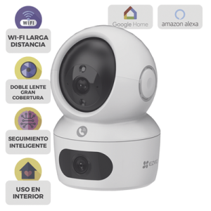 Cámra PT WiFi 2K Dual / Audio de Dos Vías / Detección Humana / Visión a Color / Interior