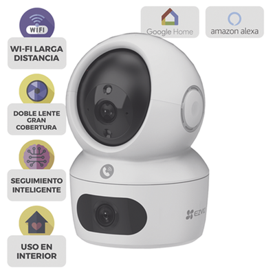 Cámra PT WiFi 2K Dual / Audio de Dos Vías / Detección Humana / Visión a Color / Interior