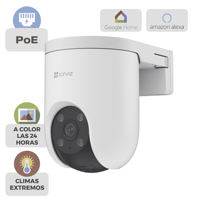 Cámara PT PoE / 3 Megapixel / PoE / Movimiento Panorámico de 360° / Preset / Seguimiento Inteligente / Detección Humana / Audio de Dos Vías