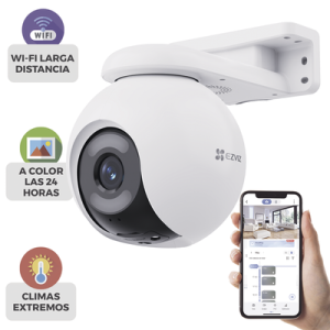 C谩mara / PT / Wi-Fi / Preset / Patrol / Color 24/7 / Resoluci贸n 4MP / Vista Panor谩mica 360掳 / Detecci贸n de Forma Humana/Veh铆culo AI
