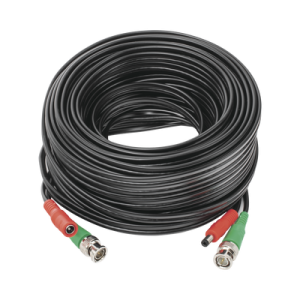 Cable Coaxial Armado de 20 Metros para Video y Energ铆a / Optimizado para C谩maras 4K / Conector BNC (Video) y PLUG de Alimentaci贸n (Siam茅s) / Uso interior / Cable de Video 100% Cobre de Alta Pureza .