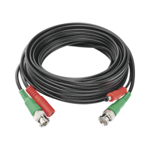 Cable Coaxial Armado con Conector BNC (Video) y Alimentaci贸n / Longitud de 5 mts /, Optimizado para C谩maras 4K / Uso en Interior