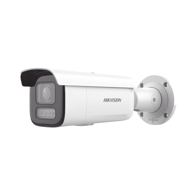 Bala IP 4 Megapixel / Lente Mot. 2.8 a 12 mm / 60 mts IR EXIR / Exterior IP67 / IK10 / WDR 120 dB / PoE / ACUSENSE (Evita Falsas Alarmas) / Entrada y Salida de Audio y Alarmas / MicroSD / ONVIF