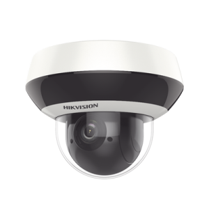 Mini Domo PTZ IP 4 Megapixel / 4X Zoom / H.265+ / 20 mts IR EXIR / WDR / PoE / IK10 /Exterior IP66 / DarkFighter / Micrófono Integrado