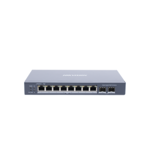 Switch Gigabit PoE+ / Administrable / 8 puertos 10/100/1000 Mbps PoE+ / 2 puertos SFP / configuraci贸n remota desde Hik-ProConnect / PoE hasta 250 metros / 110 W