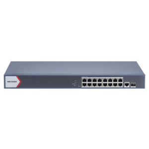 Switches De 16 Puertos PoE Gigabit y 2 Puertos De Fibra 脫ptica Gigabit. 16 Canales IP / Est谩ndar IEEE 802.3at/af
