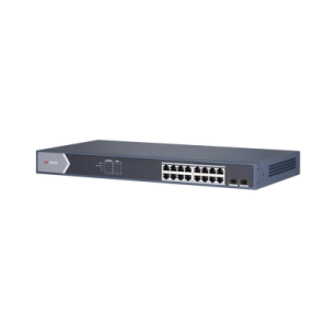 Switch Gigabit PoE+ / Administrable / 16 puertos 10/100/1000 Mbps PoE+ / 2 puertos SFP / configuraci贸n remota desde Hik-ProConnect / PoE hasta 250 metros / 225 W