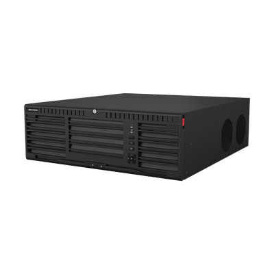 NVR 32 Megapixel (8K) / 32 Canales IP / Soporta Cámaras AcuSense / 16 Bahías de Disco Duro / 2 Tarjetas de Red / Soporta RAID con Hot Swap / HDMI en 8K / Soporta POS
