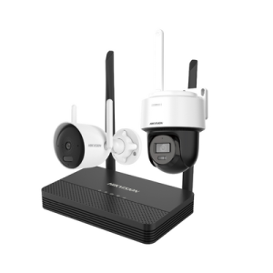 KIT 1 Cámara Bala 4 Megapíxeles / 1 Cámara Domo PT 4 Megapixeles / 1 Grabadora Wi-Fi / Hasta 512 GB de Almacenamiento (No incluye Memoria SD) / Gestión con Hik-Connect / Incluye Fuente y Cable RJ45