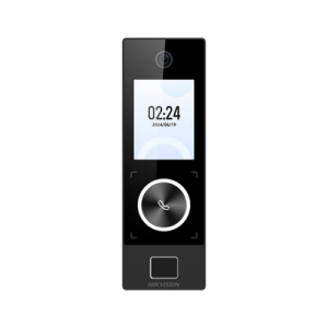 Terminal Facial Min Moe WiFi & PoE con Botón de Llamada y LECTOR DE HUELLA / Exterior IP65 / Tarjetas Virtuales Bluetooth con HikConnect Teams / 1000 Rostros y 3,000 Huellas