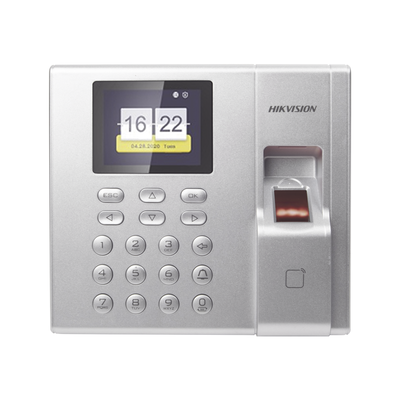 Terminal de Control de Acceso y Asistencia compatible con APP Hik-Connect (P2P) / Stand Alone / Lectura de Huella y de Tarjetas Mifare