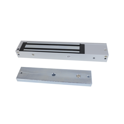 Chapa Magnética de 600 Lbs (272 Kg) / Montaje en Puerta Normal o de Vidrio / Certificado CE / Uso en Interior / Magnetismo Anti-residual