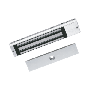 Electroimán de 600 Lbs (280 Kg) / Montaje en Puerta Normal o de Vidrio / Certificado CE / Para Uso en Interior / Indicador LED / Magnetismo Anti-residual
