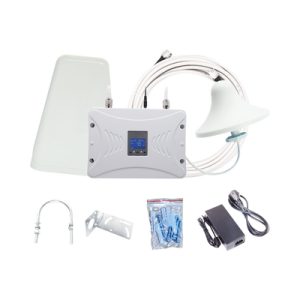 Kit Amplificador de Señal Celular 4.5G LTE, 3G y Voz. Funciona con Todos los Operadores. Soporta Múltiples Dispositivos y Tecnologías. Hasta 1000 metros cuadrados de Cobertura