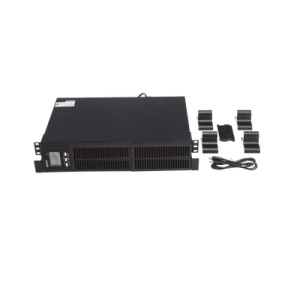 UPS de Topología On-Line Doble Conversión / Capacidad de 1KVA / 900W /Entrada y Salida de 120 Vca / Clavija de Entrada NEMA 5-15P / Pantalla LCD Configurable /Formato Rack/Torre