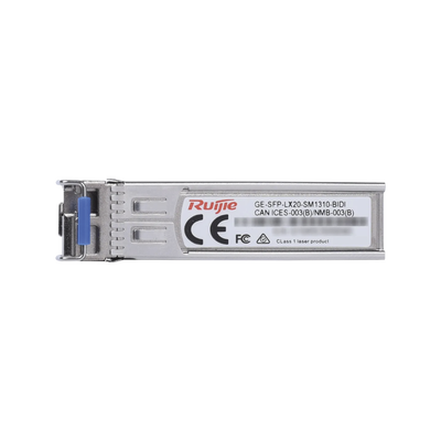Módulo transceptor GE-SFP-LX20-SM1310-BIDI 1000BASE-LX SFP 1310nm-TX/1550nm-RX 20-km DDM Simplex LC SMF