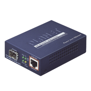 Convertidor de Medios IEEE802.3 AF/AT PoE 10/100/1000BASE T TO MINIGBIC SFP