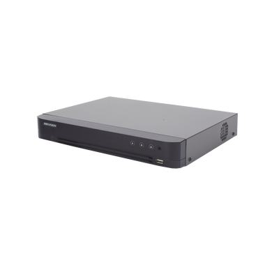 DVR 8 Canales TURBOHD + 8 Canales IP / 8 Megapixel (4K) / Audio por Coaxitron / ACUSENSE / Reconocimiento Facial / 1 Bahía de Disco Duro / Salida de Video en 4K / H.265+