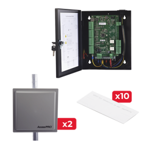 KIT Panel de Control DS-K2802 con 2 Lectores de Largo Alcance UHF PRO12RF y 10 Tags Adheribles ACCESSTAGV2