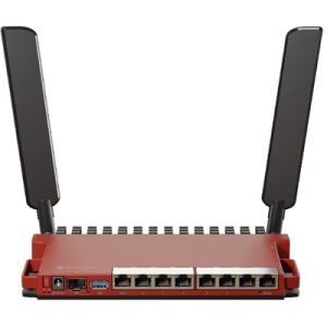 Router Board, 8 Puertos Gigabit + 1 puerto PoE-Out Pasivo, 1 Puerto SFP, Wi-Fi 6 en 2.4Ghz, Antenas de 4 dBi,