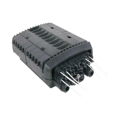 Caja de Distribución de Fibra Óptica para 24 Empalmes con 8 Acopladores SC/APC. Enterrado Directo, IP68, Splitter 1x8 Incluido con Conectores SC/APC