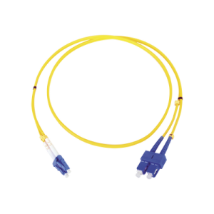 Jumper de Fibra 脫ptica Monomodo LC/SC Duplex de 1 metro