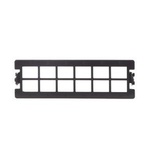 Placa acopladora vacía para Distribuidor de Fibra Óptica LP-ODF-8024, acepta 12 acopladores SC simplex o 12 acopladores LC Duplex, color negro