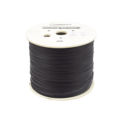 Carrete de Fibra Óptica Aérea redonda (Figura 0) G.657A2 tipo Drop, Monomodo, 1 hilo, forro de 3 mm, Span 80m, Rollo de 1Km