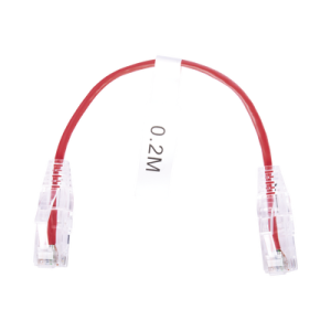 Cable de Parcheo Slim UTP Cat6 - 20 cm Rojo Diámetro Reducido (28 AWG)