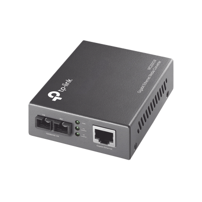 Convertidor Multimedia Multi-modo, 1 puerto RJ45 1000 Mbps, conector de fibra SC, hasta 500 M