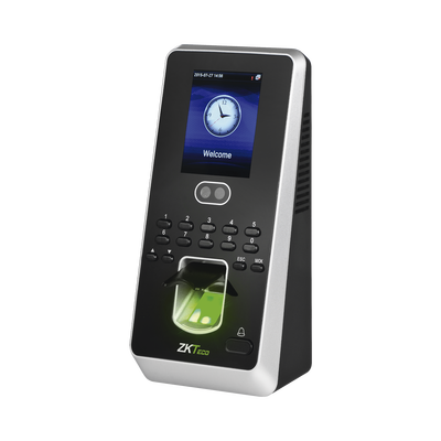 Terminal multimedia con Reconocimiento Facial / Teclado / Huella / Hasta 400 Rostros y 1,000 Huellas