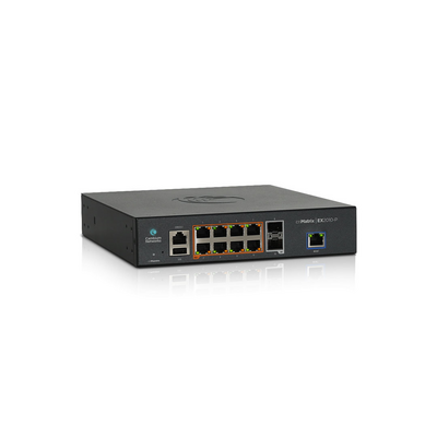 Switch cnMatrix EX2010-P capa 3 de 10 puertos(8 PoE Gigabit 802.3af/at, 2 SFP, 1 consola, 1 MNGMT, 1 USB) administración desde la Nube (MX-EX2010PXA-0)