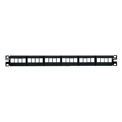 Panel de Parcheo Modular Keystone (Sin Conectores), de 24 Puertos, Identificación con Etiqueta Adhesiva, 1UR