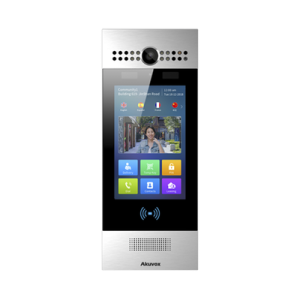 Videoportero IP Multiapartamento / SIP / PoE / Administraci贸n en la Nube / Acceso por Rostro, Tarjeta, PIN, BLE y C贸digo QR / IK06 e IP65 / Compatible con App SmartPlus