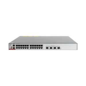 Switch Administrable Capa 3 de 24 puertos Gigabit 802.3af/at con 4 puertos SFP+ para Fibra Óptica de 10G, hasta 405 watts, gestión gratuita desde la nube.