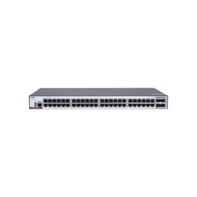Switch Administrable Capa 3 PoE con 48 puertos Gigabit 802.3af/at + 4 SFP+ para fibra 10Gb, hasta 405 watts, gestión gratuita desde la nube.