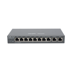 Gateway PoE para 200 usuarios, 10 puertos, 600Mbps, hasta 2 servicios WAN, portal cautivo, bloqueo de aplicaciones, tuneles virtuales