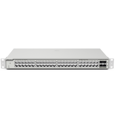 Switch Administrable L3 con 48 puertos Gigabit + 4 SFP para fibra 1Gb, gestión gratuita desde la nube