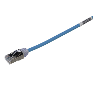 Patch Cord Cat6A, Diametro Reducido 28 AWG, Blindado S/FTP, CM/LS0H, 3m, Color Azul