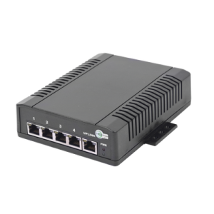 Switch para Aplicación Solar, 4 Puertos PoE 802.3 af/at 10/100/1000 Mbps y un Puerto de Datos, Entrada 12-24 VCD