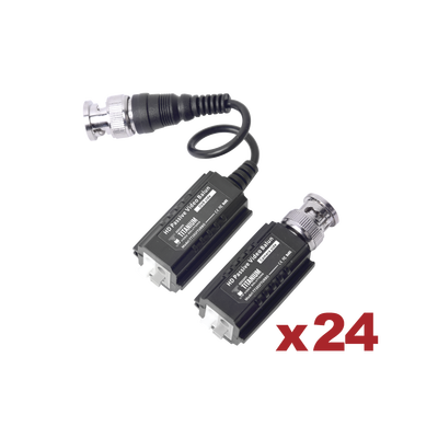 Kit de 24 pares de transceptores pasivos TurboHD para aplicaciones de video por UTP cat 5e/6 en alta definición