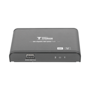 Divisor (Splitter) HDMI 4K de 1 Entrada a 2 Salidas (Simultaneas) / Soporta 4K×2K / Ajuste de resoluciones EDID / HDR / HDMI 2.0 / HDCP 2.2 / Soporta formatos de Audio Dolby Digital / Longitud del cable de entrada y salida ≤10m.