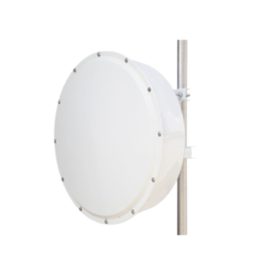 Antena direccional de alta resistencia, Ganancia 30 dBi, (4.9 -6.5 GHz), Plato hondo para mayor inmunidad al ruido, Conectores N-Hembra, Montaje y radomo incluido