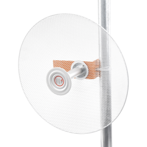 Antena direccional de alta resistencia la viento, Ganancia de 34 dBi, frecuencia (4.9 - 6.5 GHz), Conectores SMA, Polarización doble, incluye montaje para torre o mástil
